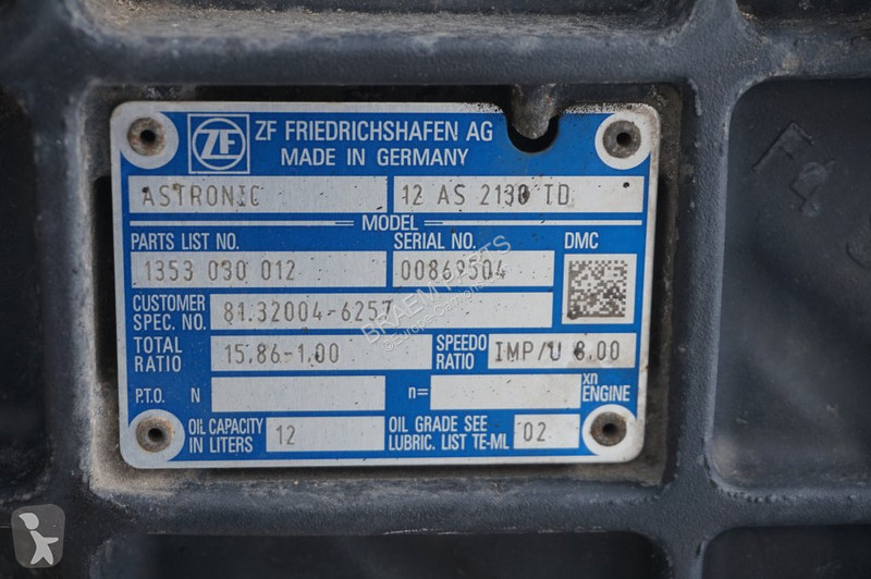 Piese camioane ZF 12AS2130DD TGS