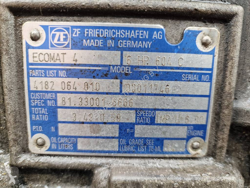 Náhradní díly pro kamiony ZF ECOMAT 4 6 HP 604 C