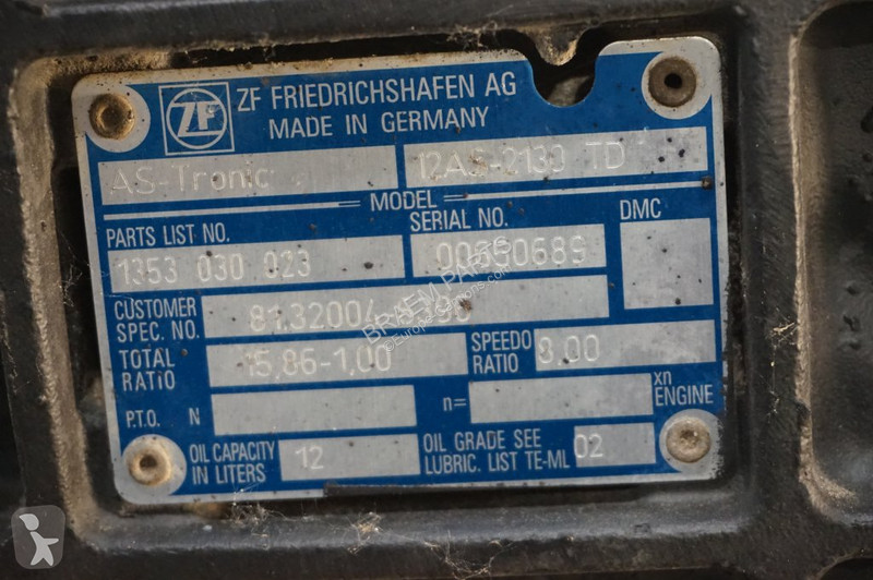 Reservedele til lastbil ZF 12AS2130DD TGS...