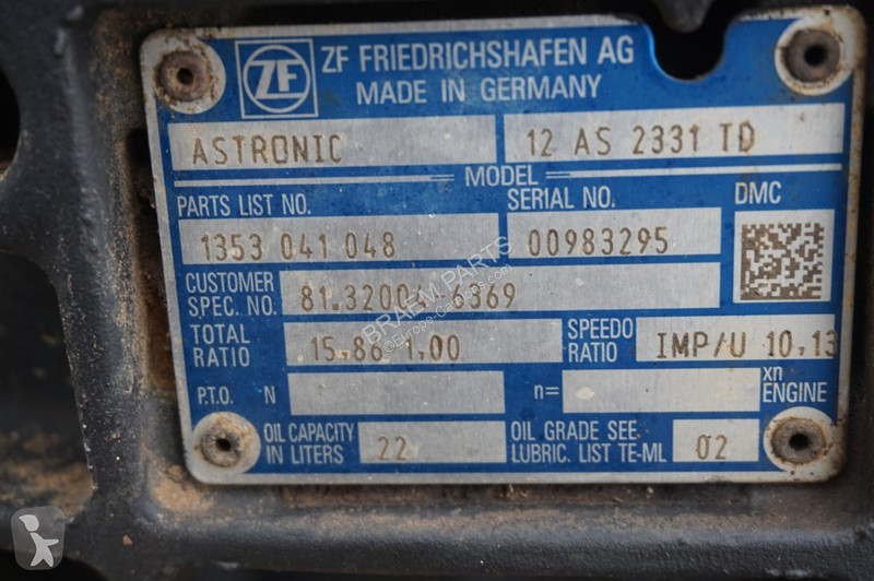 Reservdelar lastbilar ZF 12AS2131DD+INT3...