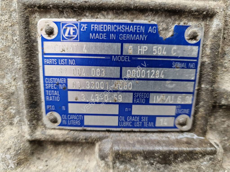 Reservdelar lastbilar ZF Ecomat 4 6 HP 504 C