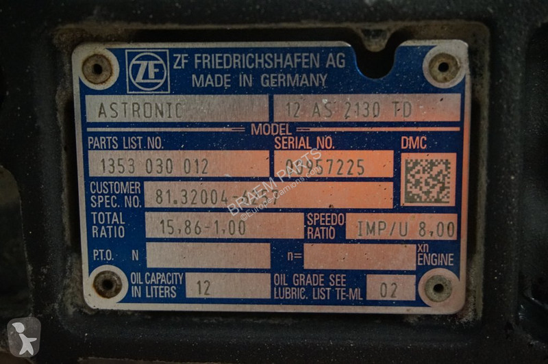 Reservdelar lastbilar ZF 12AS2130DD TGS