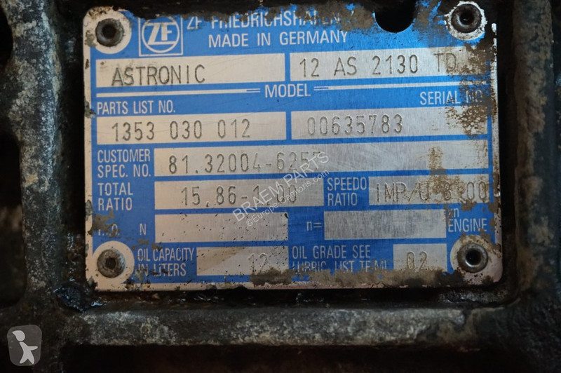 Reservdelar lastbilar ZF 12AS2130DD TGS...