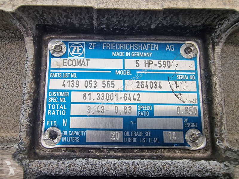 Náhradní díly pro kamiony ZF Ecomat 5 HP 590