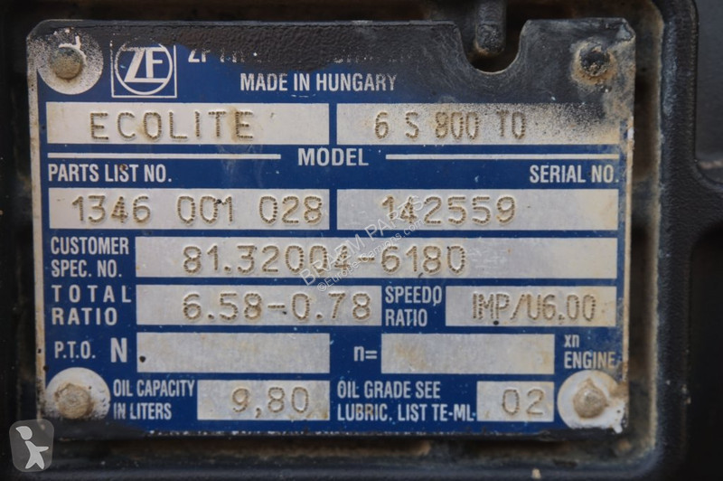 Reservdelar lastbilar ZF 6S800OD TGL...