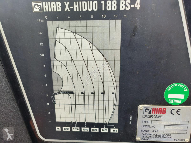 Udstyr til lastbiler Hiab  HIDUO 188 BS-4 DE 2022
