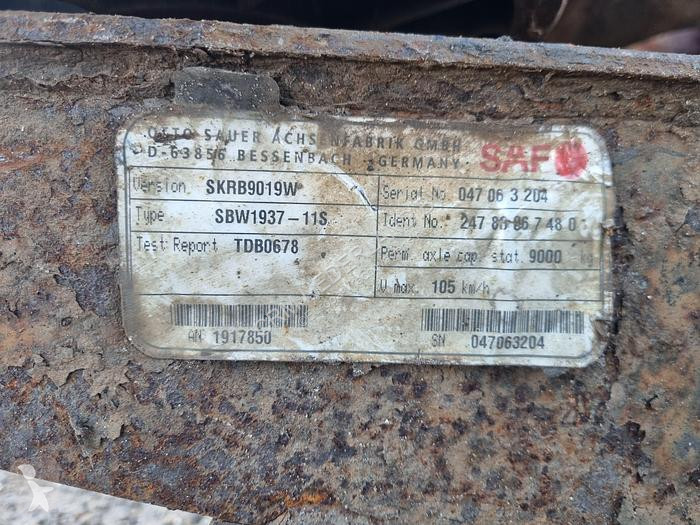Reservedele til lastbil SAF SBW1937-11S |...