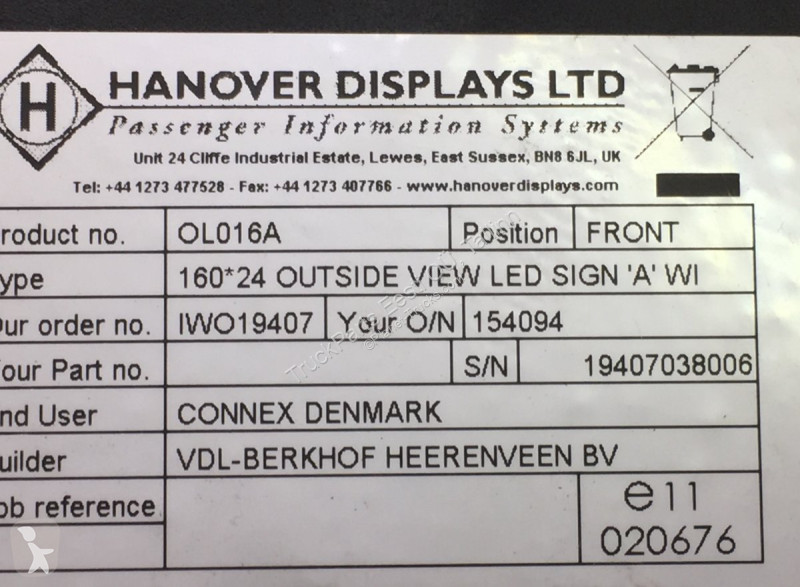Ricambio per autocarri VDL Jonckheere Transit...
