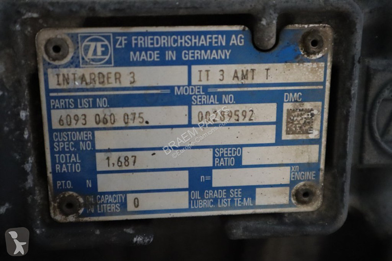 Reservdelar lastbilar ZF 12AS2331DD+INT3