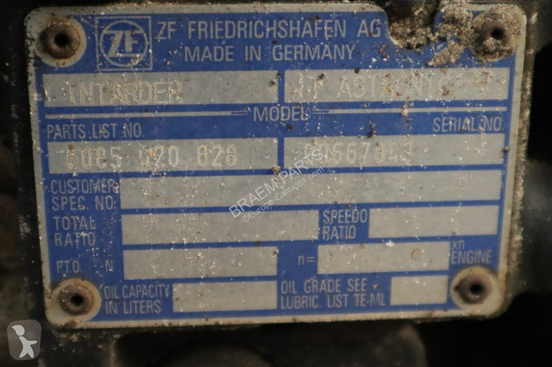 Vrachtwagenonderdelen MAN 12AS2131DD + INT2...