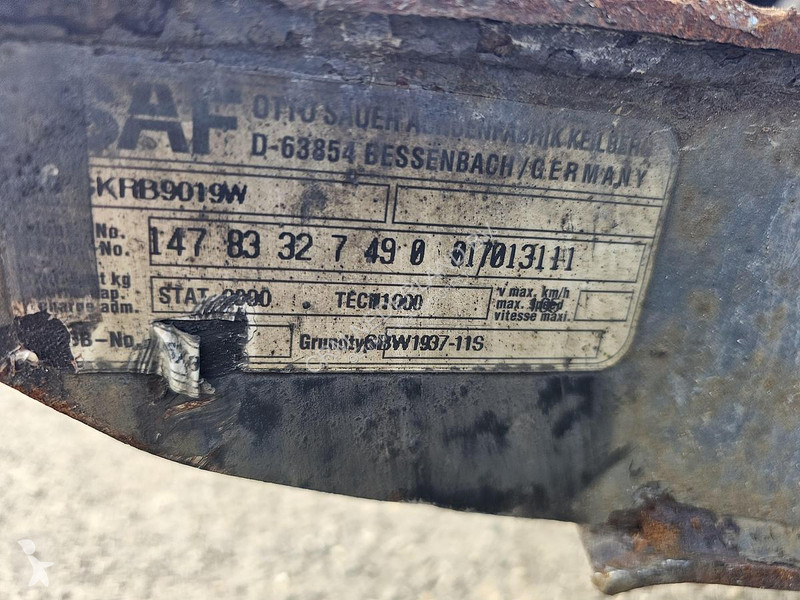 Vrachtwagenonderdelen SAF SKRB9019W TRAILER AXLE.