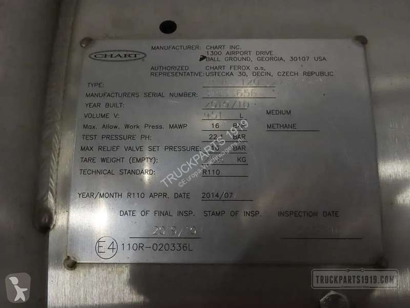 Vrachtwagenonderdelen Scania 28586 LNG tank 406L