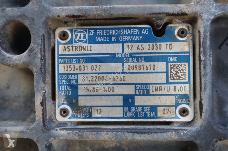 Запчасти для грузовика ZF 12AS2330DD 81.32004-6260