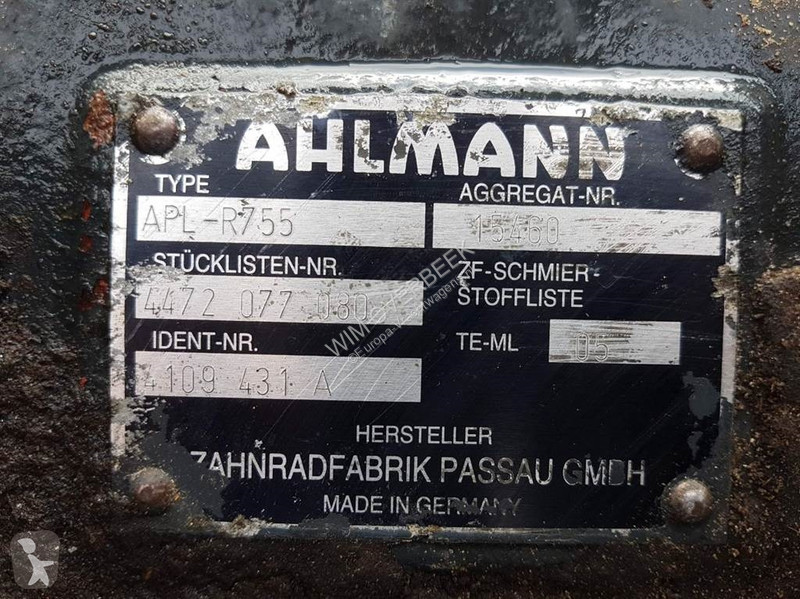 قطع غيار الآليات الثقيلة Ahlmann AZ14-ZF...