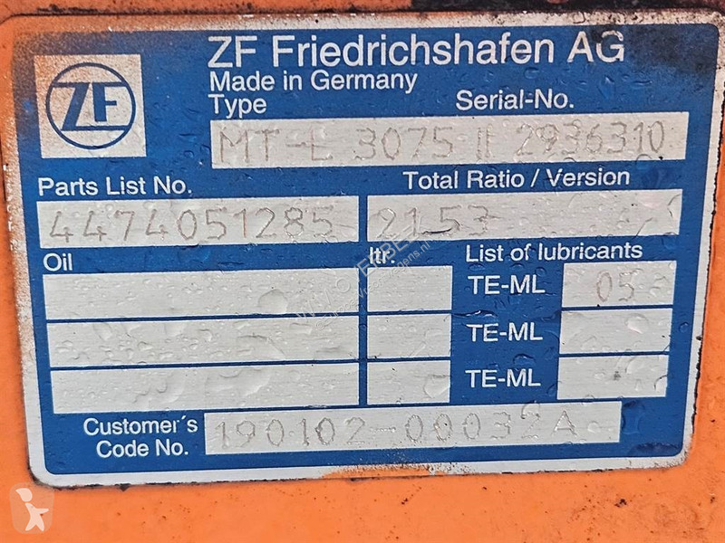 قطع غيار الآليات الثقيلة Doosan DL200-ZF...