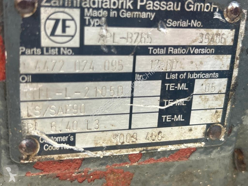 Запчасти для грузовика Liebherr A914-5009468-ZF...
