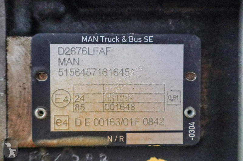 قطع غيار الآليات الثقيلة MAN D2676LFAF EURO6 510PS