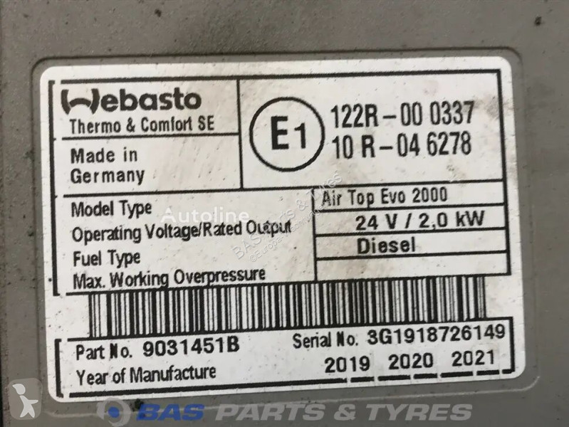 Vrachtwagenonderdelen Webasto AirTop Evo 2000...