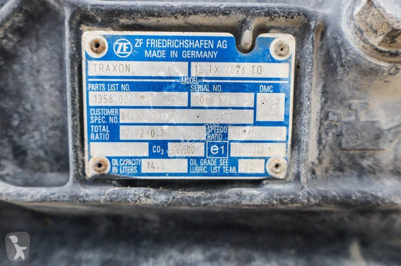 قطع غيار الآليات الثقيلة ZF 12TX2826TO...