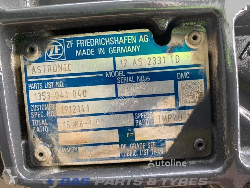 Pièces poids lourds ZF XF106 DAF 12AS2331 TD AS...
