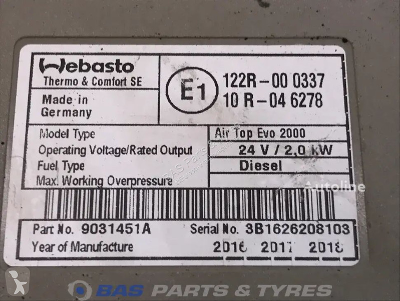 قطع غيار الآليات الثقيلة Webasto AirTop Evo...
