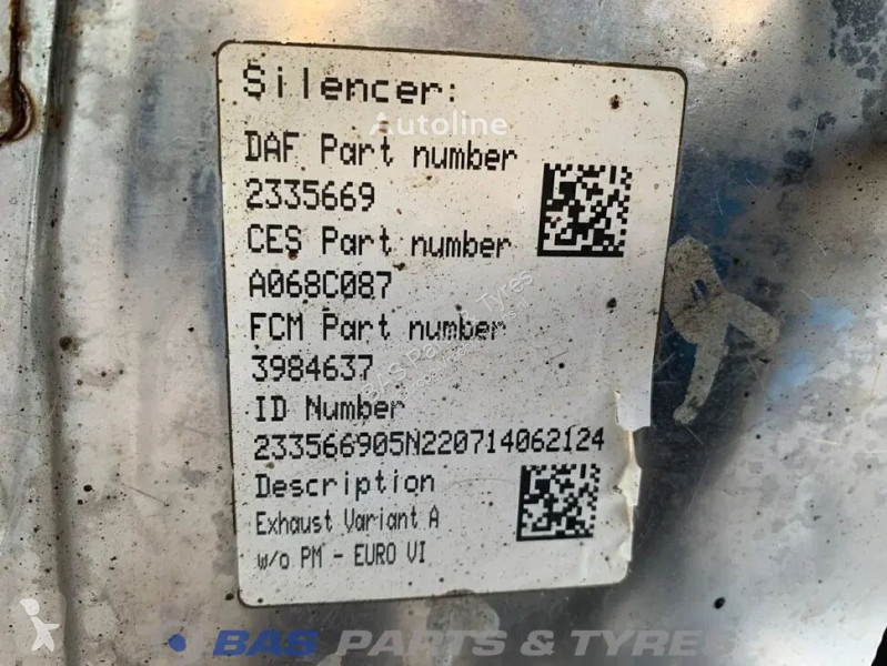 Vrachtwagenonderdelen DAF Silencer