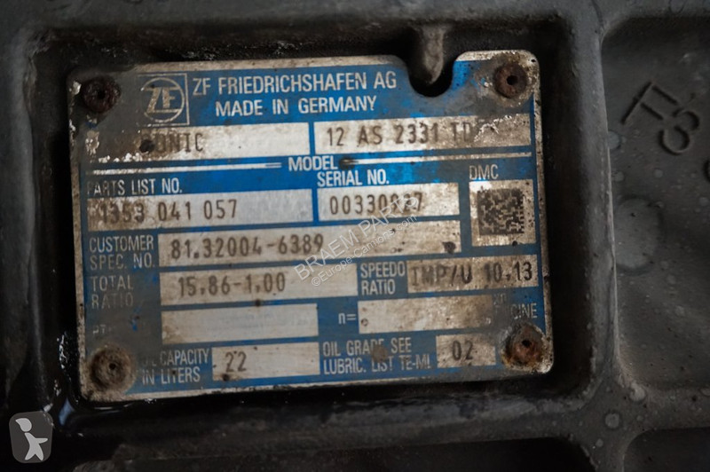 قطع غيار الآليات الثقيلة ZF 12AS2331DD+INT3...
