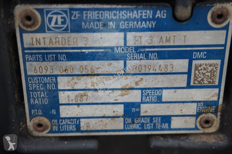Reservdelar lastbilar ZF 12AS2131DD+INT3...