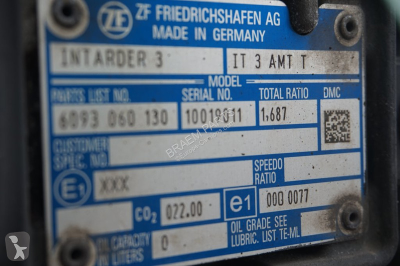 قطع غيار الآليات الثقيلة ZF 12TX2621DD+INT3...