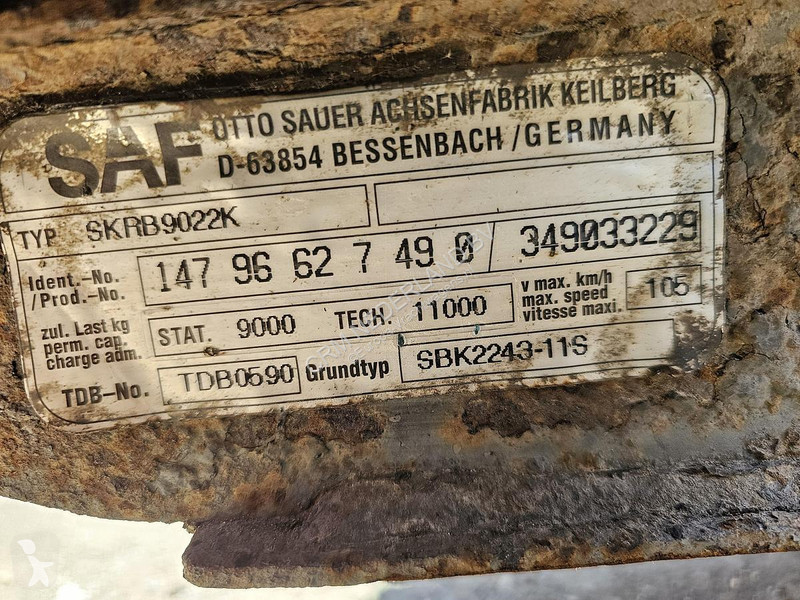 Náhradní díly pro kamiony SAF SKRB9022K