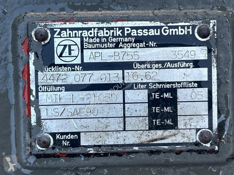 Pièces poids lourds Zeppelin ZM15-ZF...