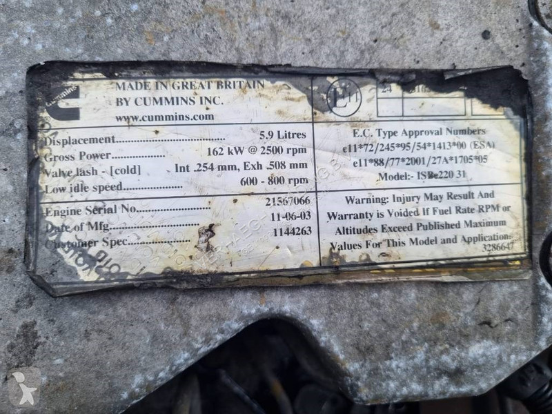 Pièces poids lourds Cummins ISBE 220 31