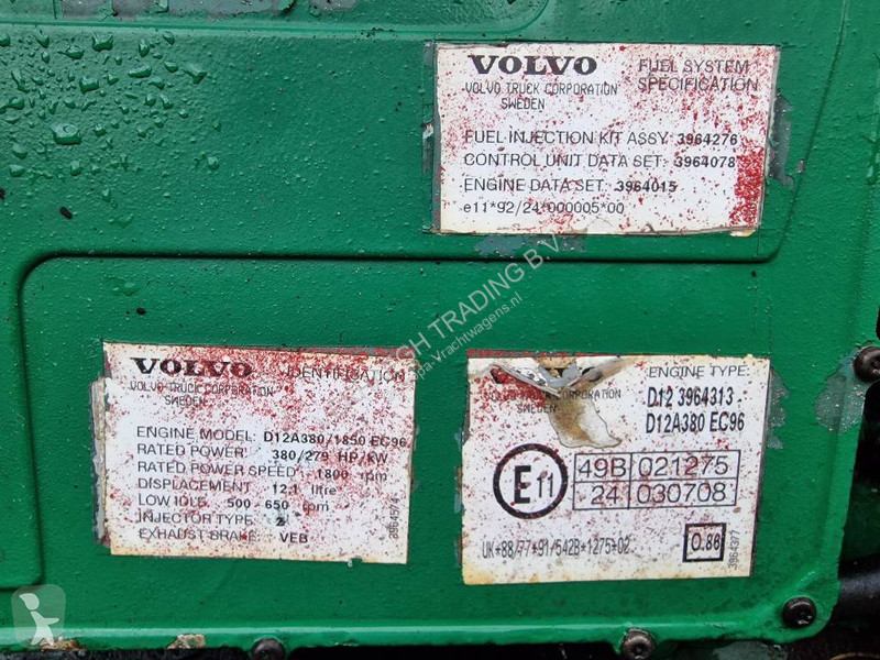 Peças pesados Volvo D12A380/1850 EC96