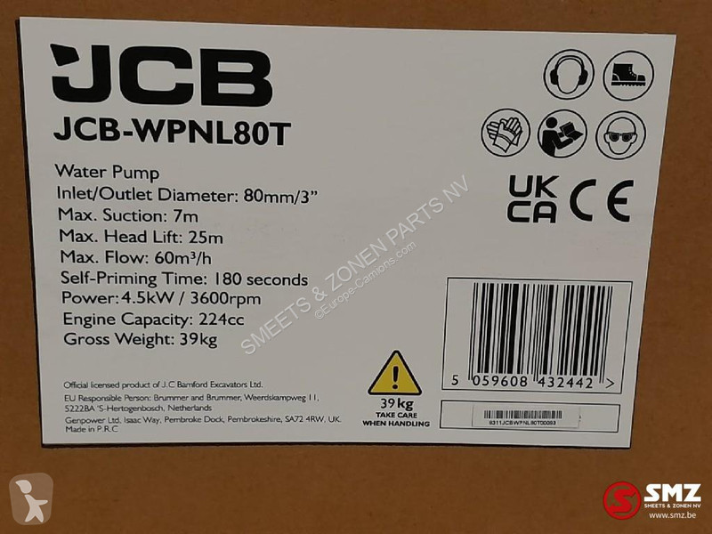 Reservdelar lastbilar JCB Vuilwaterpomp WPNL80T...