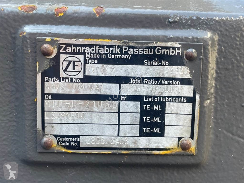 Pezzi di ricambio per mezzi pesanti Zettelmeyer...