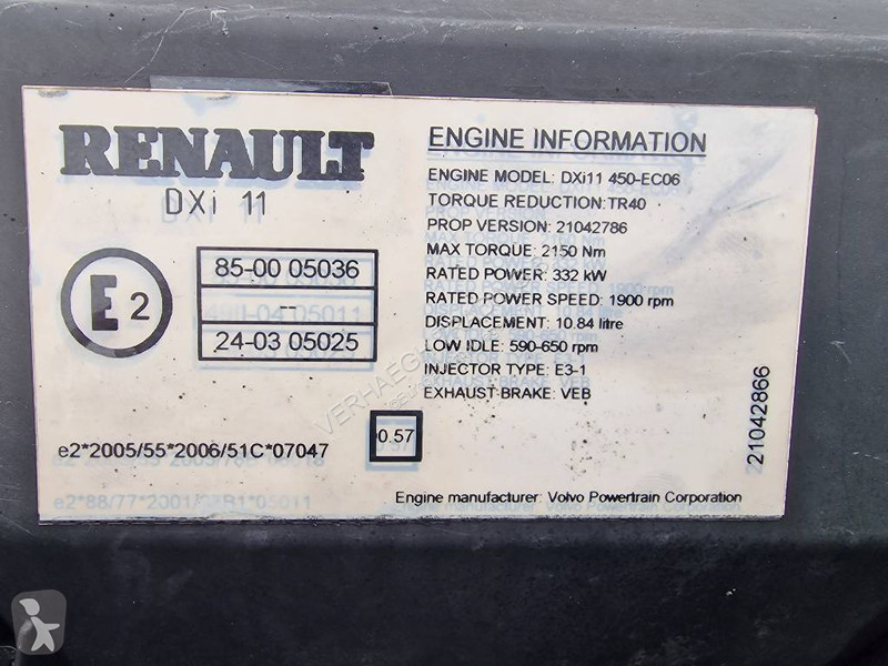 Vrachtwagenonderdelen Renault DXI 11 450-EC06