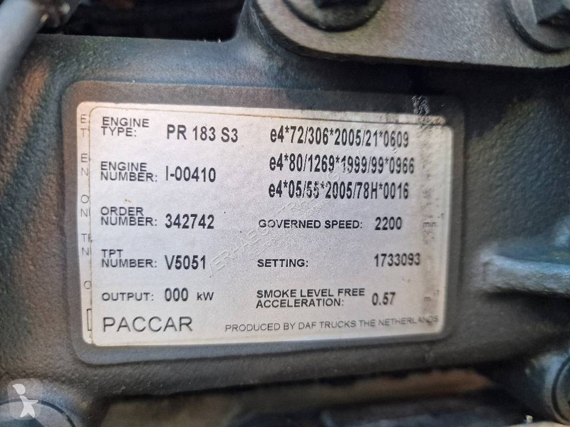 Ricambio per autocarri Paccar PR 183 S3