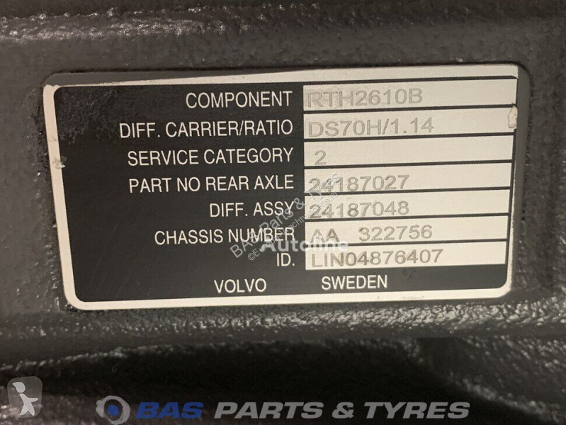قطع غيار الآليات الثقيلة Meritor Volvo RTH2610B