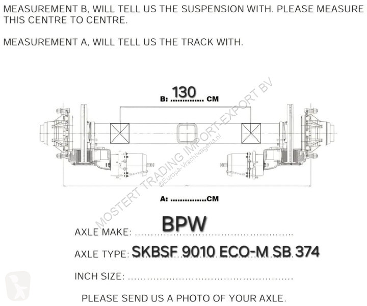قطع غيار الآليات الثقيلة BPW SKBSF 9010 ECO-M...
