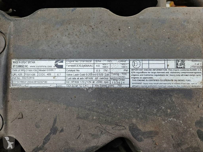 قطع غيار الآليات الثقيلة Cummins QSB6.7 -...
