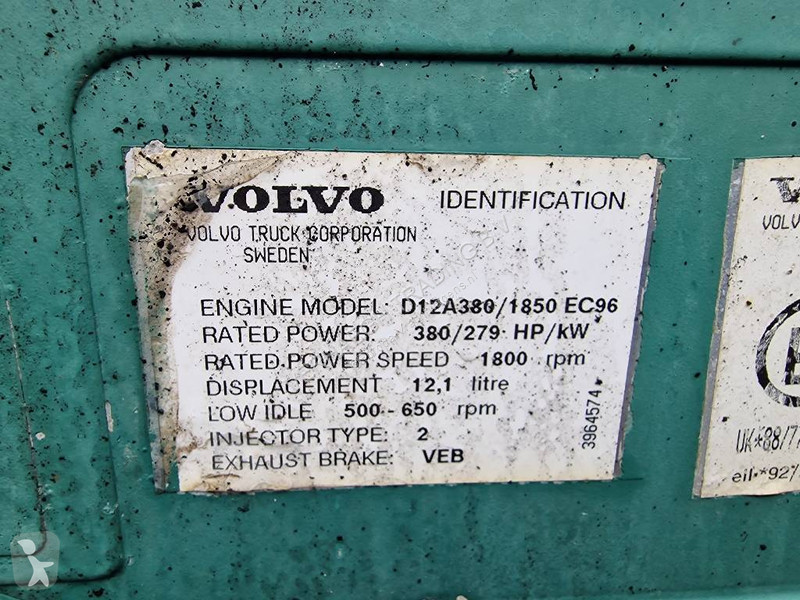 Náhradní díly pro kamiony Volvo D12A380/1850 EC96