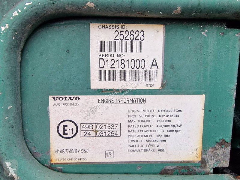 Reservdelar lastbilar Volvo D12C420 EC96