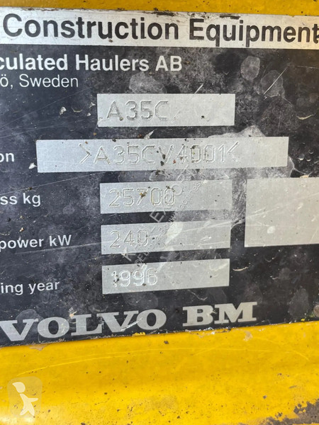 Dumper Volvo ARTICULATED DUMPER 6X6