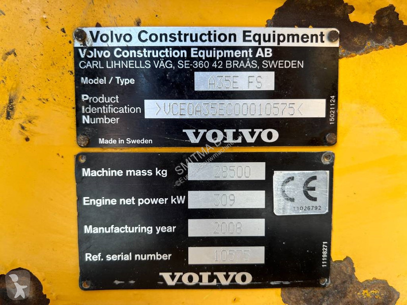 عربة قلابة Volvo A35E FS