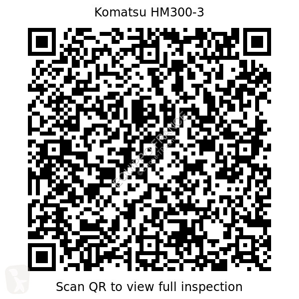 Tombereau Komatsu HM300-3