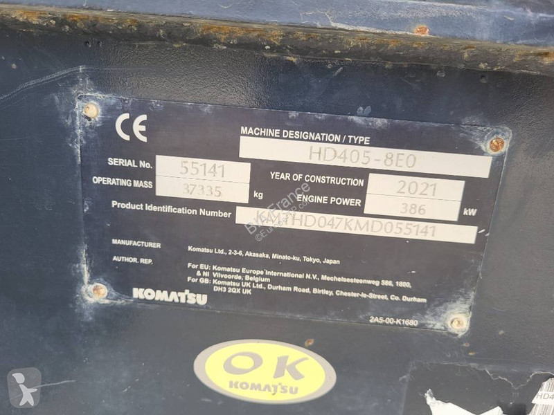عربة قلابة Komatsu HD405-8