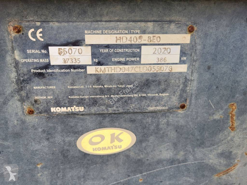 عربة قلابة Komatsu HD405-8
