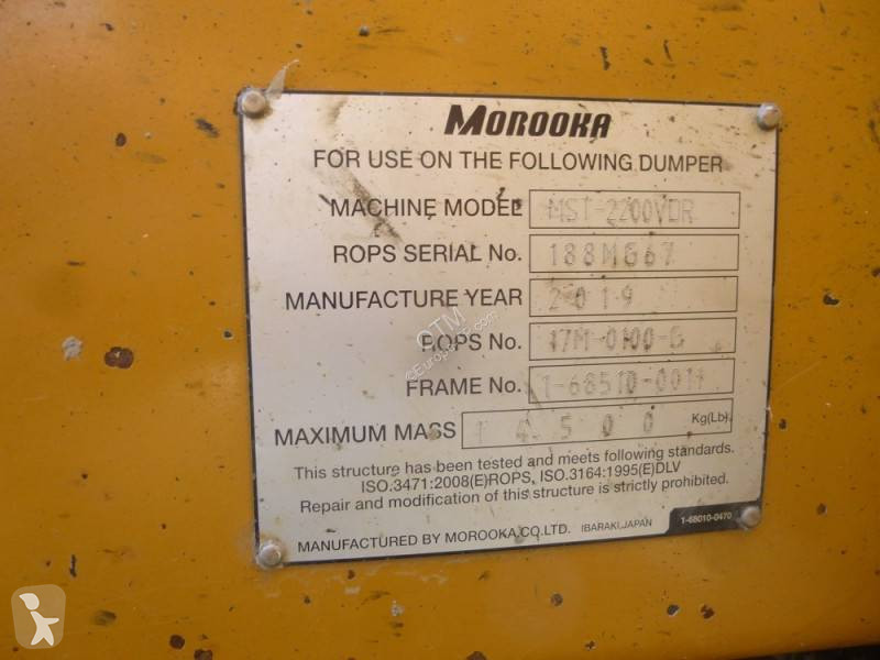 Tombereau Morooka MST-2200 VDR