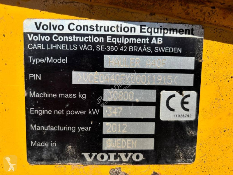 Tombereau Volvo A 40 F TAILGATE