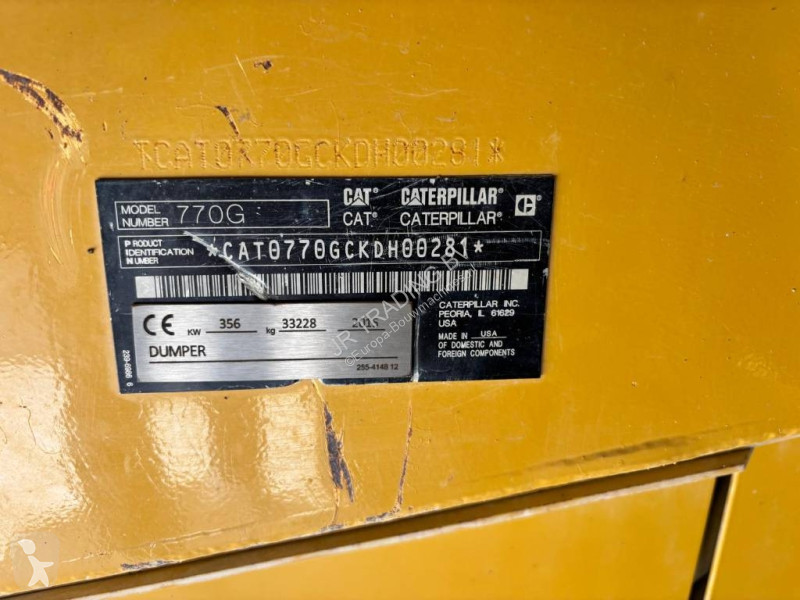 Tombereau Caterpillar 770 G (CE + EPA)